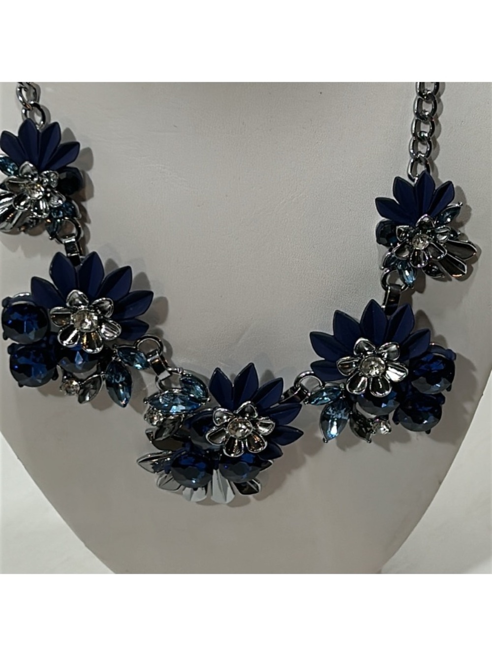 Simply Vera Wang Blue Floral Statement Necklace